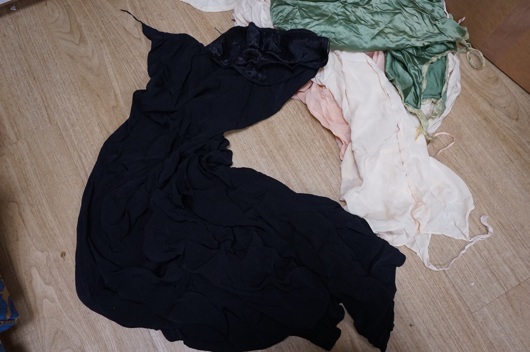 A collection of 1920's-30's petticoats